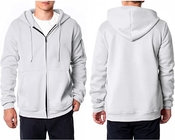 OEM Clothing Men'S Heavyweight Fleece Hooded Sweatshirt Full Zip Hoodie With Arm Zipper Pocket